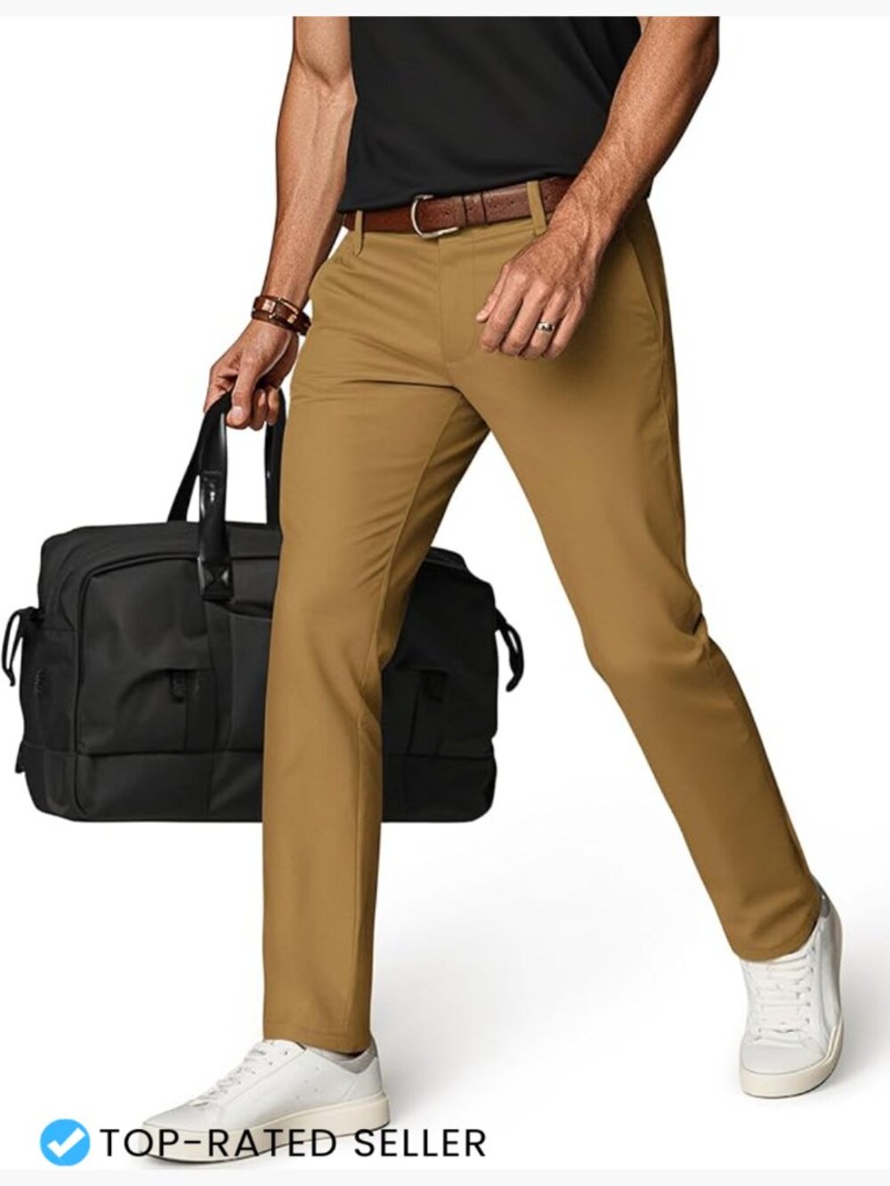 Classic Fit Stretch Golf Pants Lightweight Casual Trousers with Five Pockets